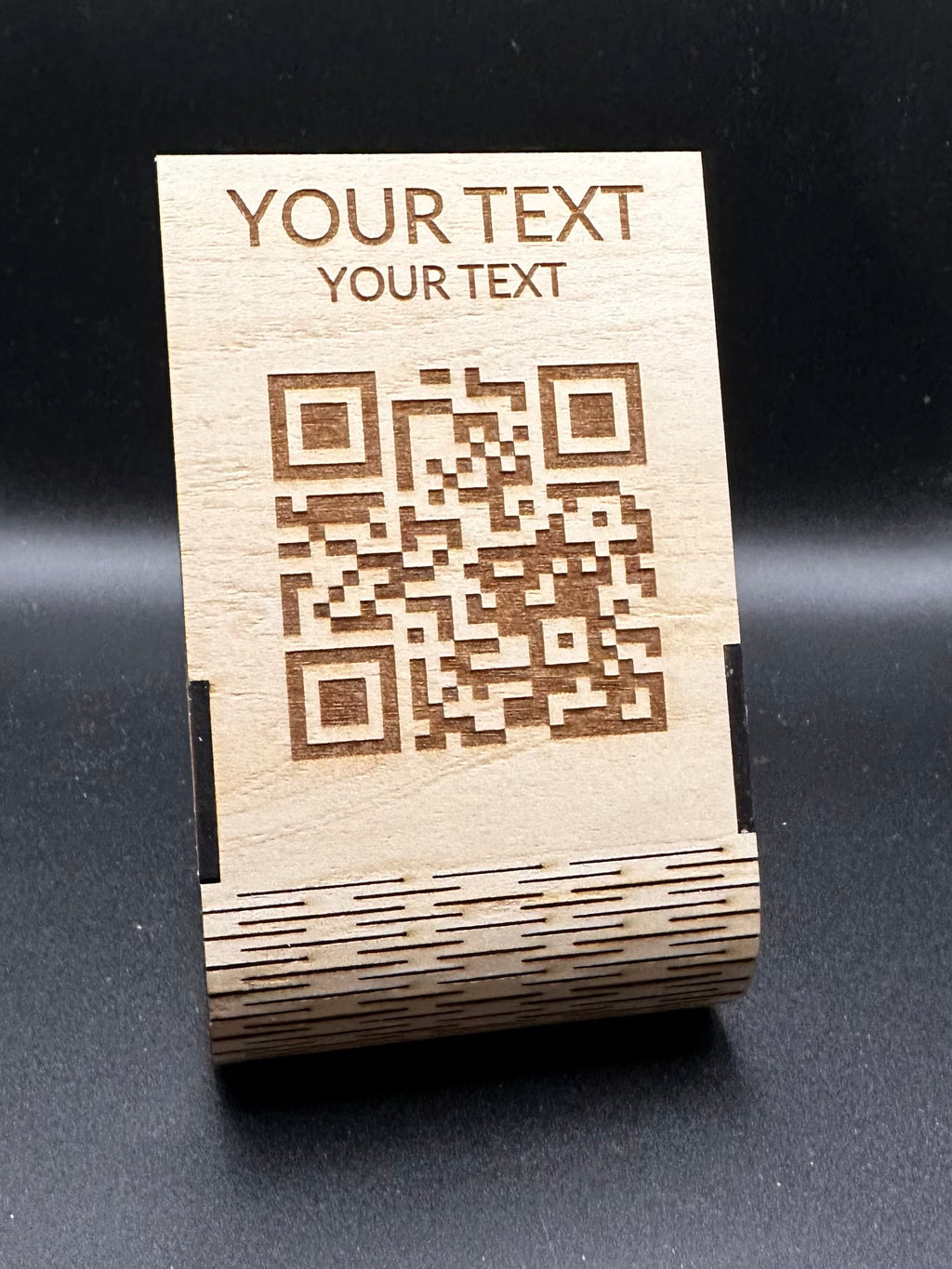 Custom Wooden QR Sign Style 2