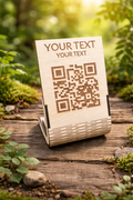 Custom Wooden QR Sign Style 2