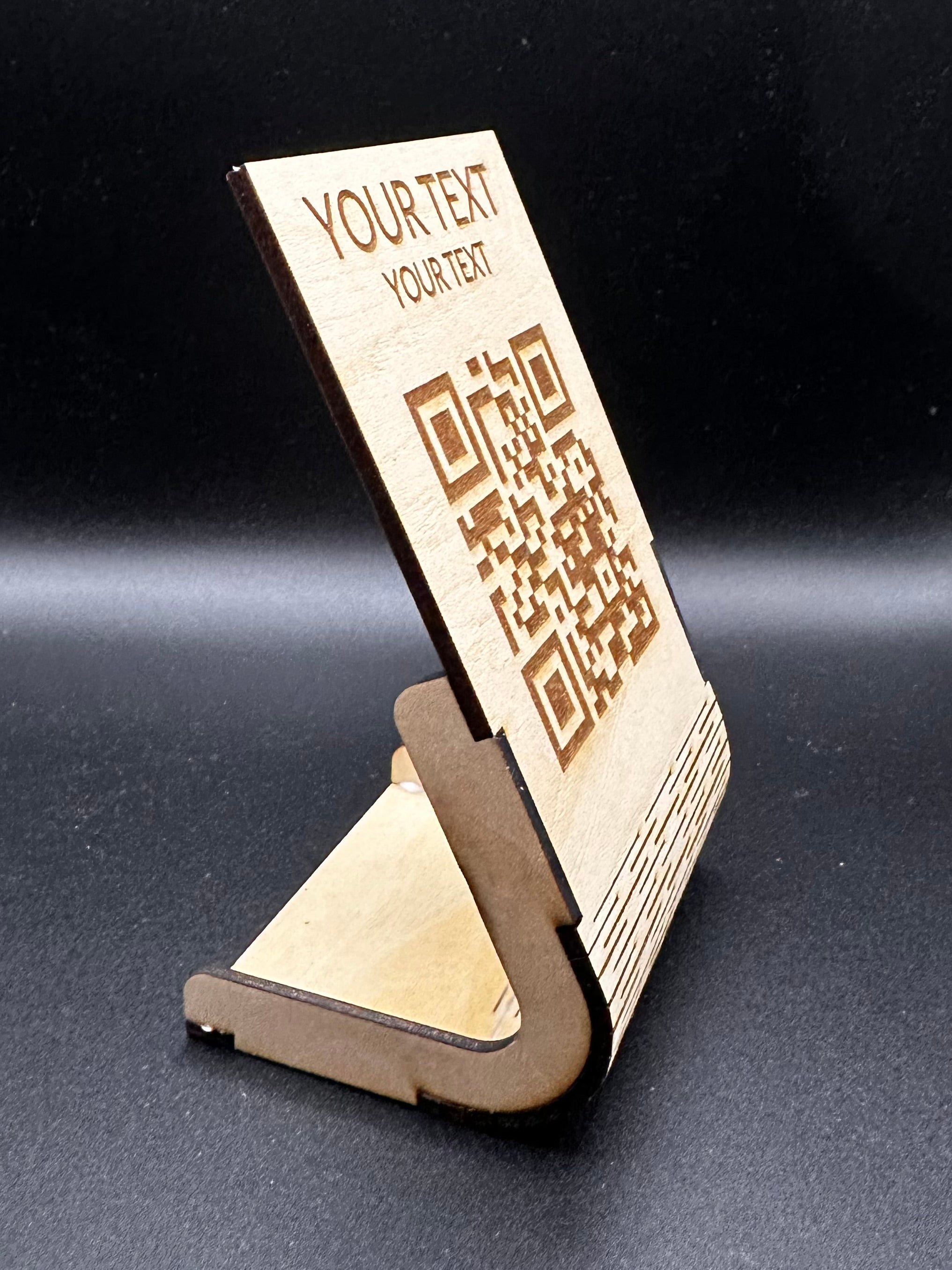 Custom Wooden QR Sign Style 2