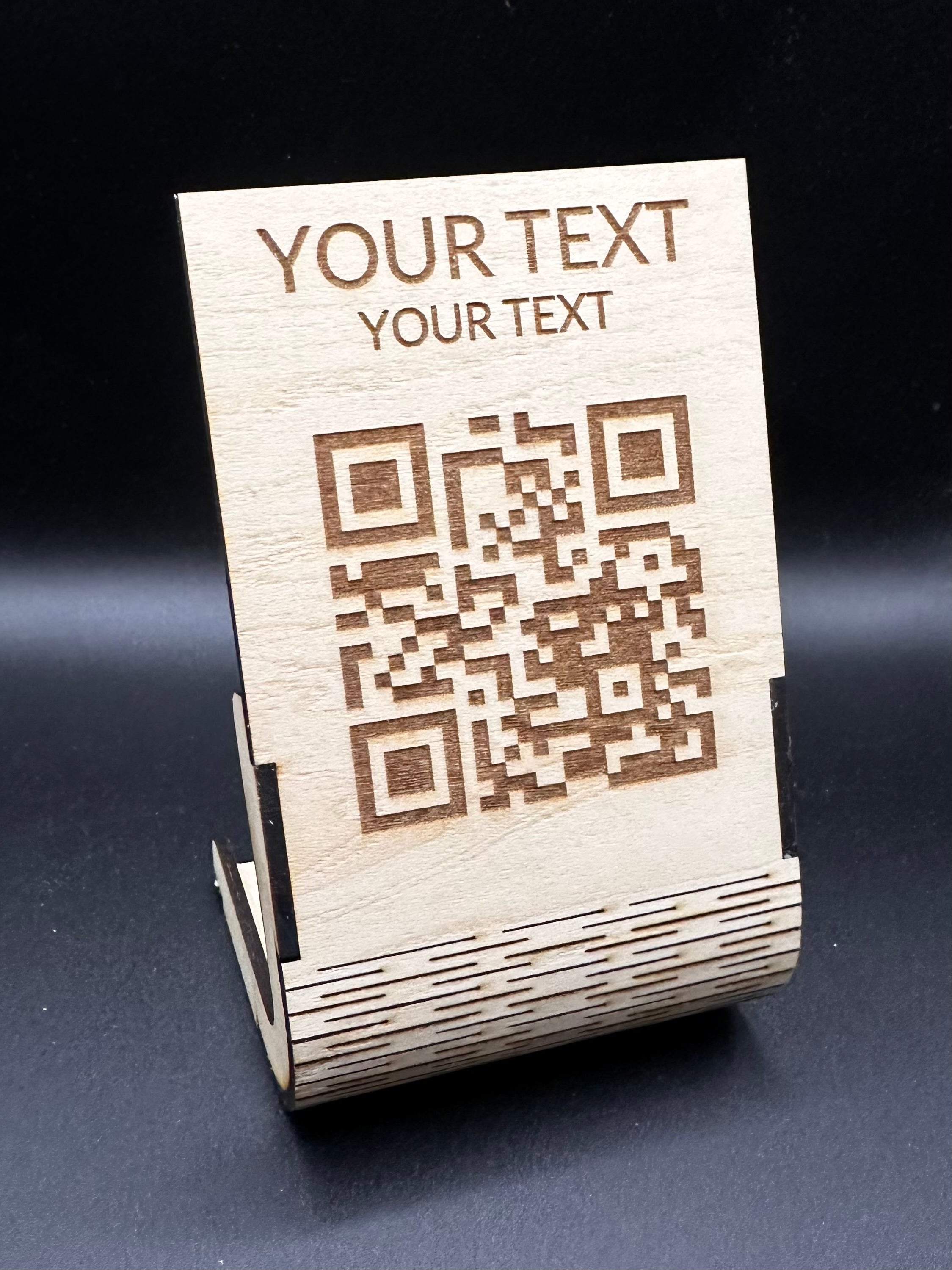 Custom Wooden QR Sign Style 2